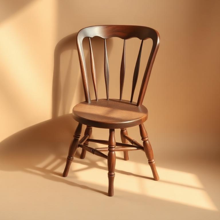 Vintage houten stoel